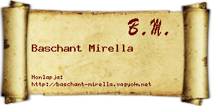 Baschant Mirella névjegykártya
